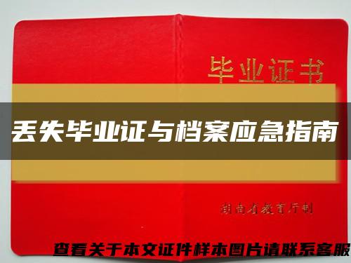 丢失毕业证与档案应急指南缩略图