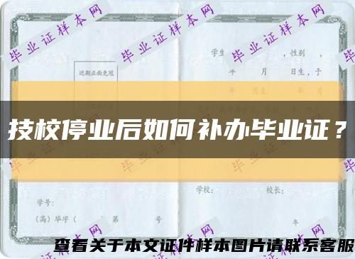 技校停业后如何补办毕业证？缩略图