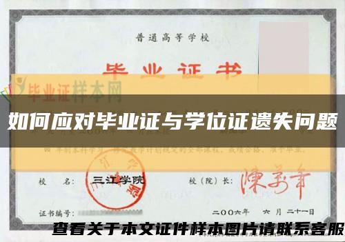 如何应对毕业证与学位证遗失问题缩略图