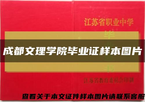 成都文理学院毕业证样本图片缩略图