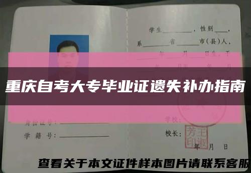 重庆自考大专毕业证遗失补办指南缩略图