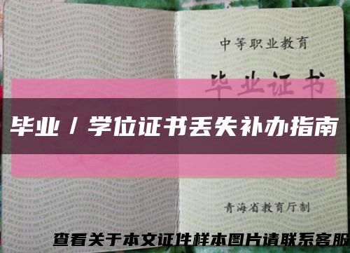 毕业／学位证书丢失补办指南缩略图
