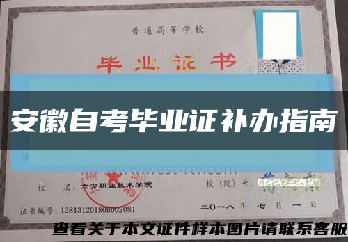 安徽自考毕业证补办指南缩略图