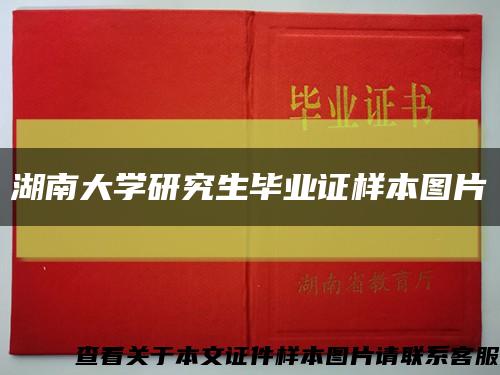 湖南大学研究生毕业证样本图片缩略图