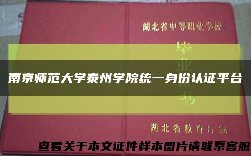 南京师范大学泰州学院统一身份认证平台缩略图