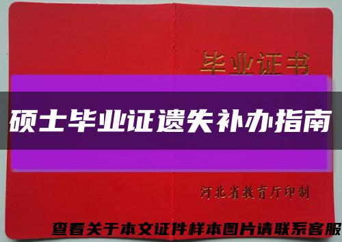 硕士毕业证遗失补办指南缩略图