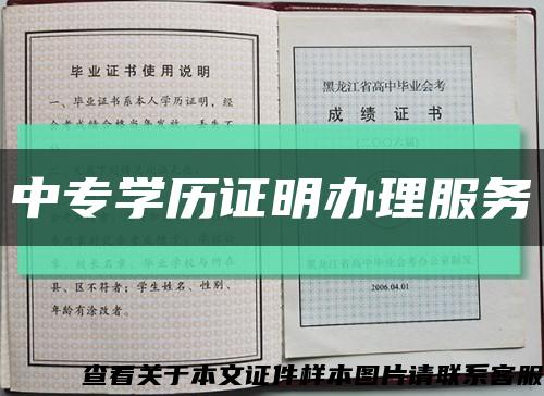 中专学历证明办理服务缩略图