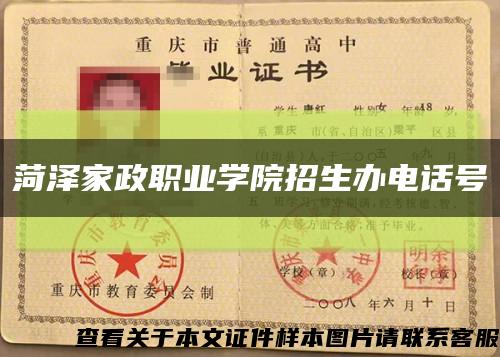 菏泽家政职业学院招生办电话号缩略图