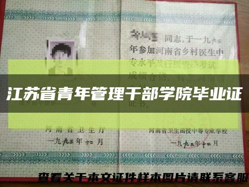 江苏省青年管理干部学院毕业证缩略图