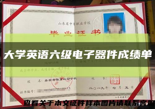 大学英语六级电子器件成绩单缩略图