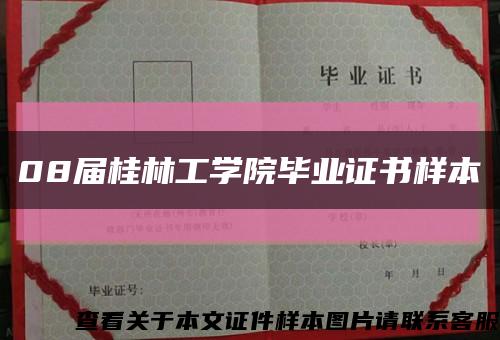 08届桂林工学院毕业证书样本缩略图