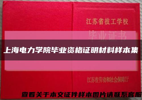 上海电力学院毕业资格证明材料样本集缩略图