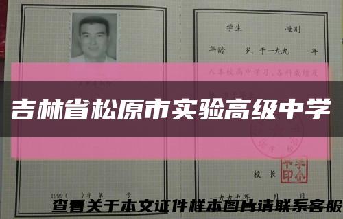 吉林省松原市实验高级中学缩略图