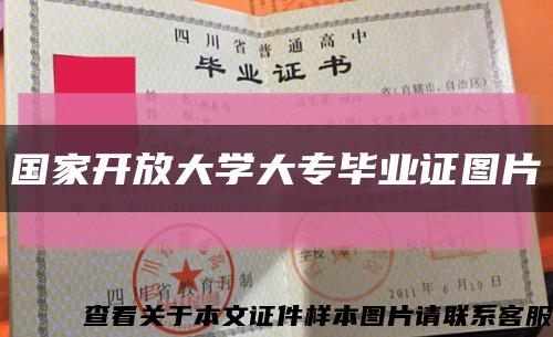 国家开放大学大专毕业证图片缩略图