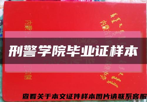 刑警学院毕业证样本缩略图