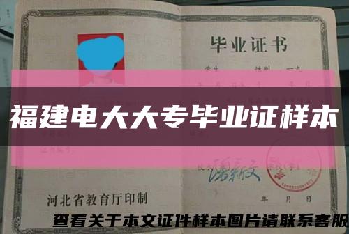 福建电大大专毕业证样本缩略图