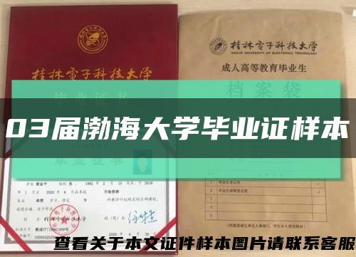 03届渤海大学毕业证样本缩略图