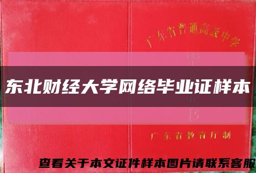 东北财经大学网络毕业证样本缩略图