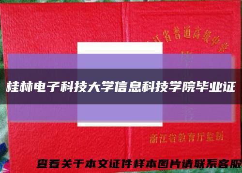 桂林电子科技大学信息科技学院毕业证缩略图