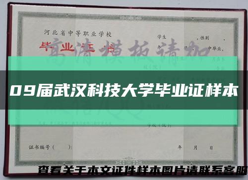 09届武汉科技大学毕业证样本缩略图