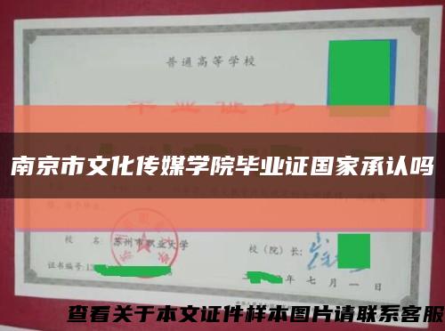 南京市文化传媒学院毕业证国家承认吗缩略图