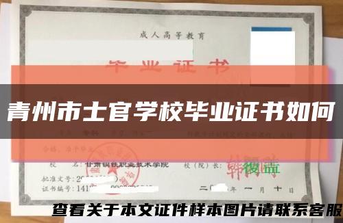 青州市士官学校毕业证书如何缩略图