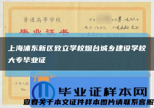 上海浦东新区致立学校烟台城乡建设学校大专毕业证缩略图