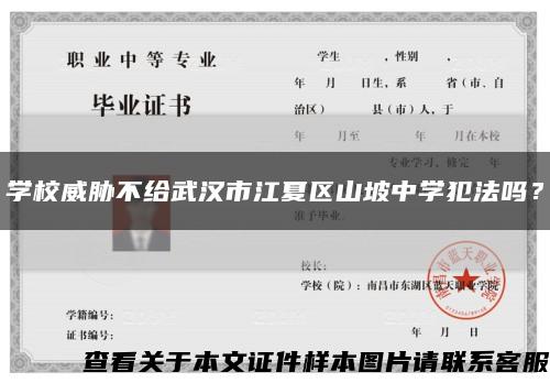 学校威胁不给武汉市江夏区山坡中学犯法吗？缩略图