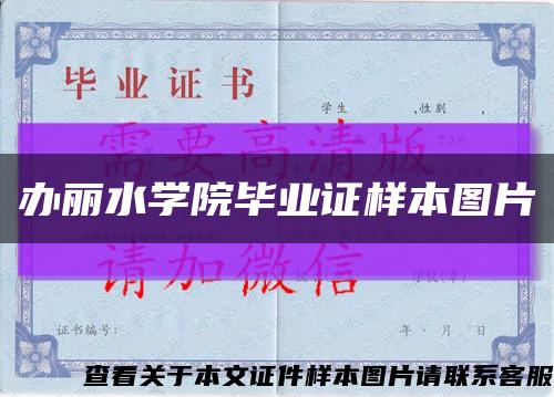 办丽水学院毕业证样本图片缩略图