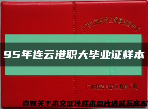 95年连云港职大毕业证样本缩略图