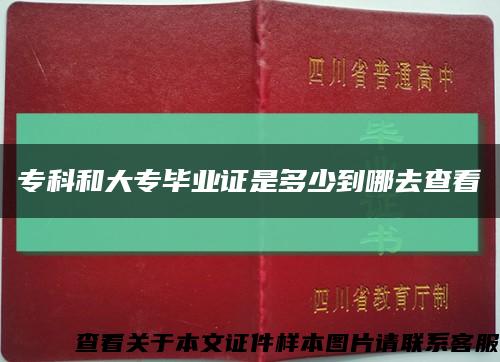专科和大专毕业证是多少到哪去查看缩略图