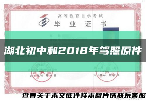 湖北初中和2018年驾照原件缩略图