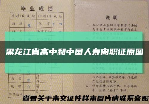 黑龙江省高中和中国人寿离职证原图缩略图