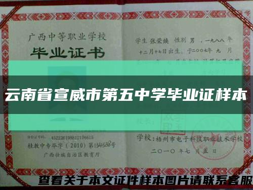 云南省宣威市第五中学毕业证样本缩略图
