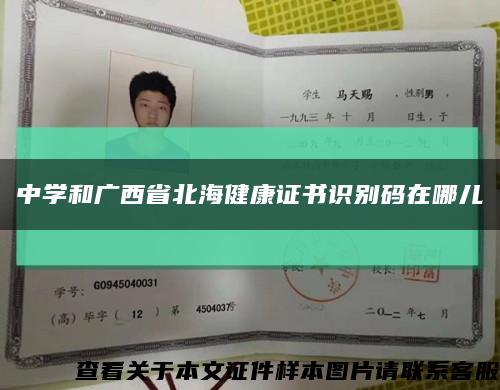 中学和广西省北海健康证书识别码在哪儿缩略图