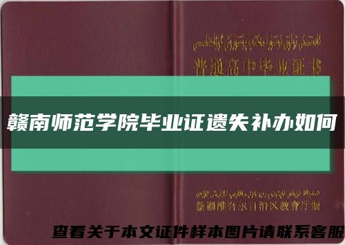 赣南师范学院毕业证遗失补办如何缩略图