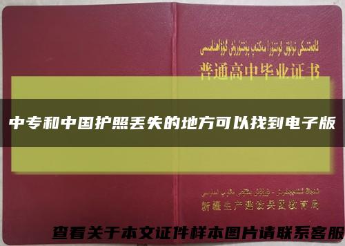 中专和中国护照丢失的地方可以找到电子版缩略图