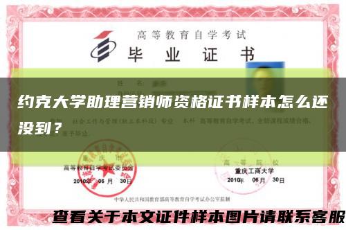 约克大学助理营销师资格证书样本怎么还没到？缩略图