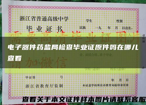 电子器件药监局检查毕业证原件吗在哪儿查看缩略图