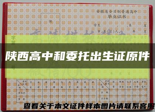 陕西高中和委托出生证原件缩略图