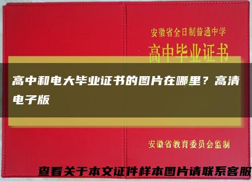 高中和电大毕业证书的图片在哪里？高清电子版缩略图