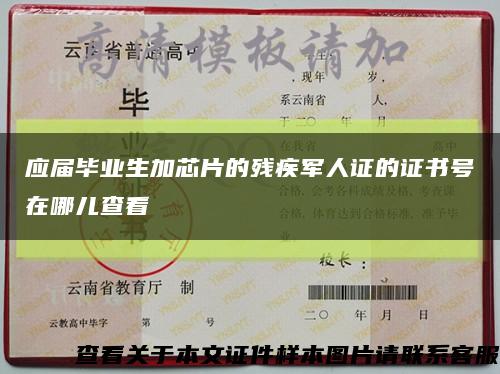 应届毕业生加芯片的残疾军人证的证书号在哪儿查看缩略图