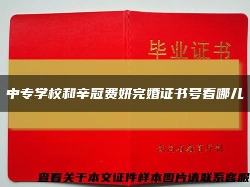 中专学校和辛冠费妍完婚证书号看哪儿缩略图
