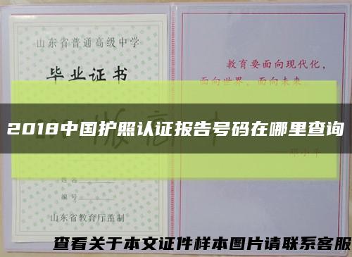 2018中国护照认证报告号码在哪里查询缩略图