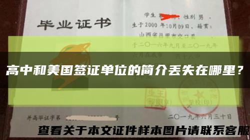 高中和美国签证单位的简介丢失在哪里？缩略图