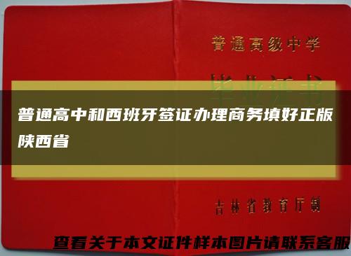 普通高中和西班牙签证办理商务填好正版陕西省缩略图