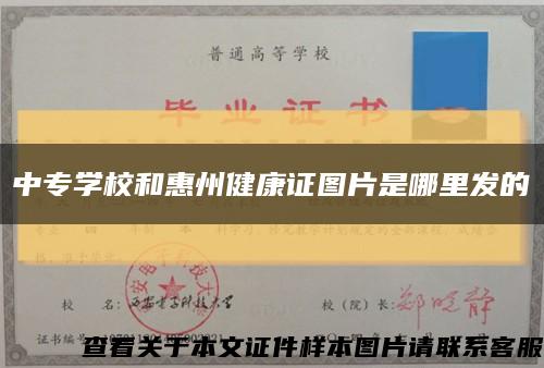 中专学校和惠州健康证图片是哪里发的缩略图