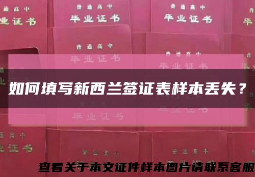 如何填写新西兰签证表样本丢失？缩略图