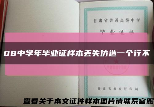 08中学年毕业证样本丢失仿造一个行不缩略图
