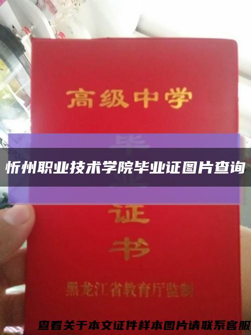 忻州职业技术学院毕业证图片查询缩略图